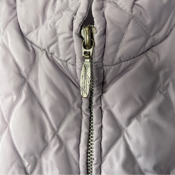 [xs] Eddie Bauer Goose Down Embroidered Lavender Purple Spring Puffer Vest - Picture 9 of 13